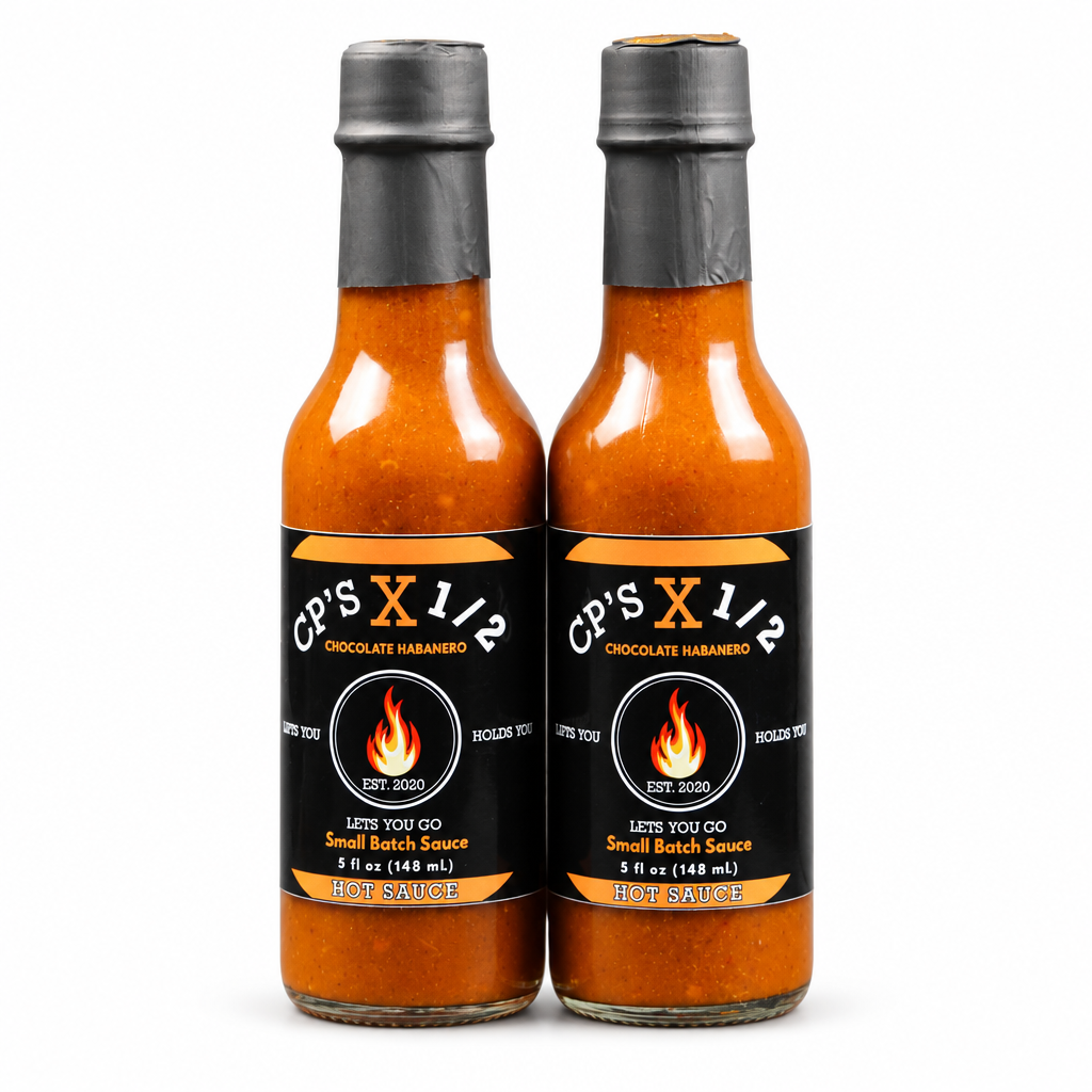 CP's X ½ Holds You 2-Pack Chocolate Habanero Hot Sauce – two 5 fl oz bottles