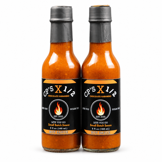 CP's X ½ Holds You 2-Pack Chocolate Habanero Hot Sauce – two 5 fl oz bottles
